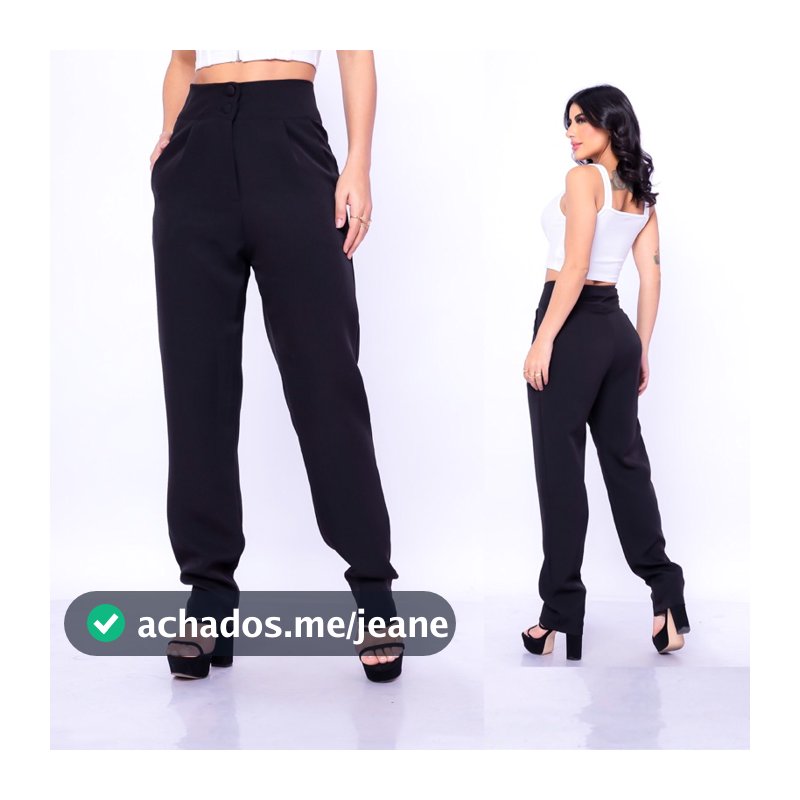 Calça Alfaiataria Feminina P ao Plus Size