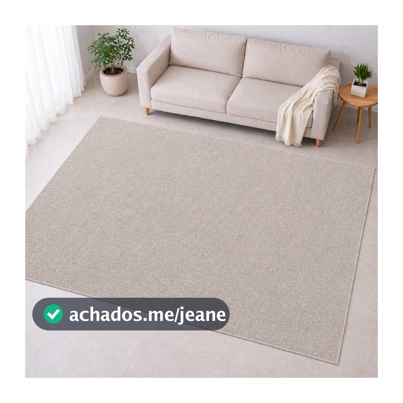Tapete Bege Clean Vários Tamanhos Antiderrapante Para Sala Quarto Escritório Sofisticado Moderno Elegante