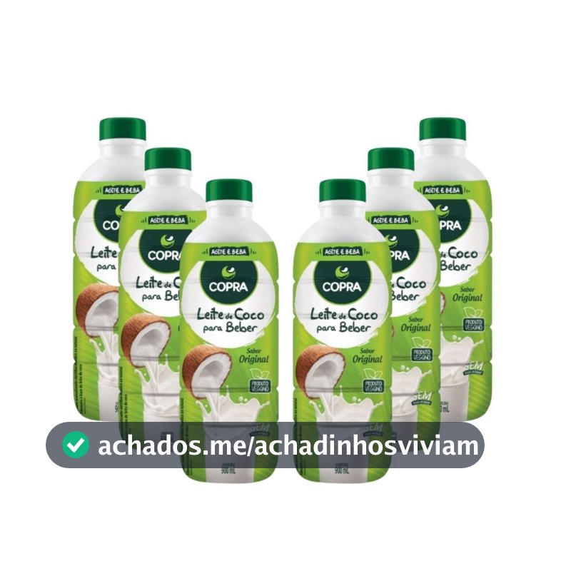 Kit 6 Copra Leite de Coco Original 900ml