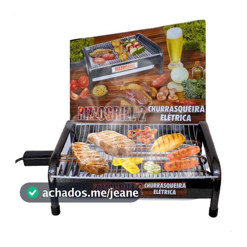 Churrasqueira Elétrica Portátil em Alumínio Craqueado Top Grill 2 Gourmet Com Pés Bivolt 110v / 220v