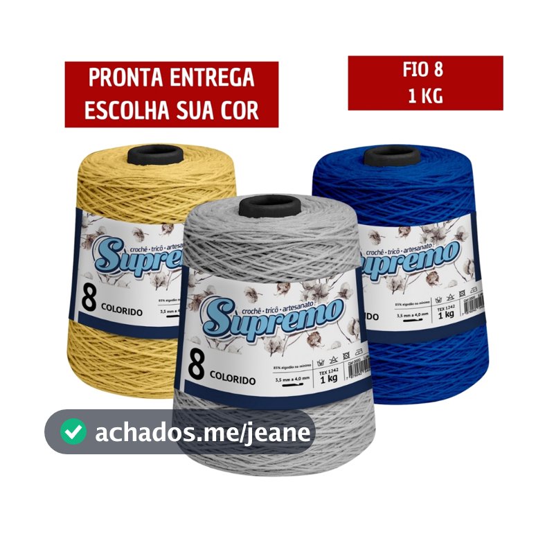 Barbante Supremo 1 kg FIO 8 - PRONTA ENTREGA