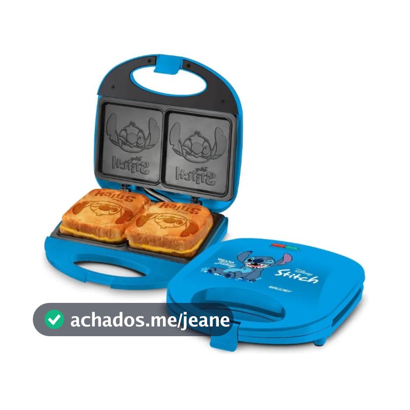 SANDUICHEIRA STITCH  MALLORY PLACAS DESENHADAS AZUL 750W 127V