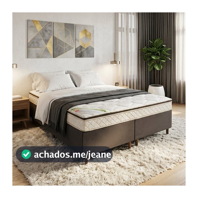 Colchão King D45 Alfa + Base 193X203X62