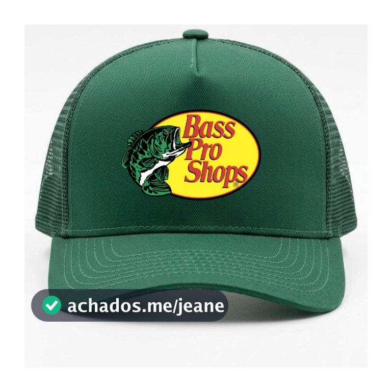 Boné Trucker Bass Pro Shops de Pesca Pescador Casual Adulto Aba Curva Unissex