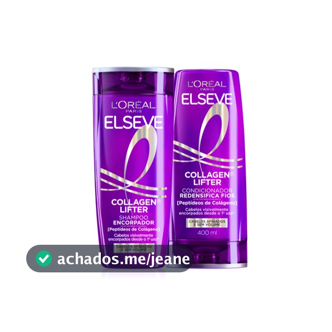 KIT ELSEVE COLÁGENO LIFTER - Shampoo 400 ml + Condicionador 400 ml
