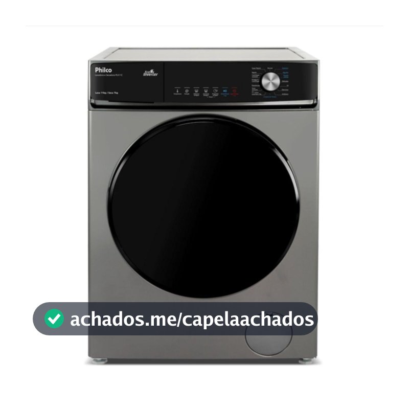 Lava e Seca Philco 16 Programas PLS Eco Inverter 10kg Titanium