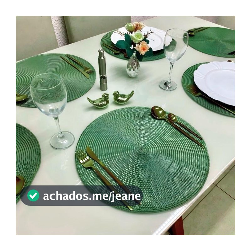 Kit 4 ou 6 Jogos Americanos Redondos para Mesa ，Sousplat 38cm ， Tapete De Mesa（Elegante Impermeável）