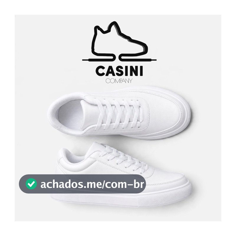 Tênis Branco Masculino Casual Unissex Pronta Entrega