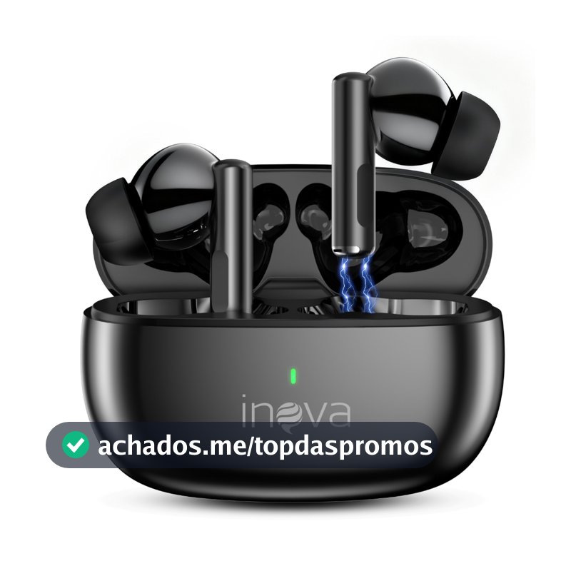 INOVA fone sem fio bluetooth original fone iphone e Android sem fio headset gamer earpods microfone