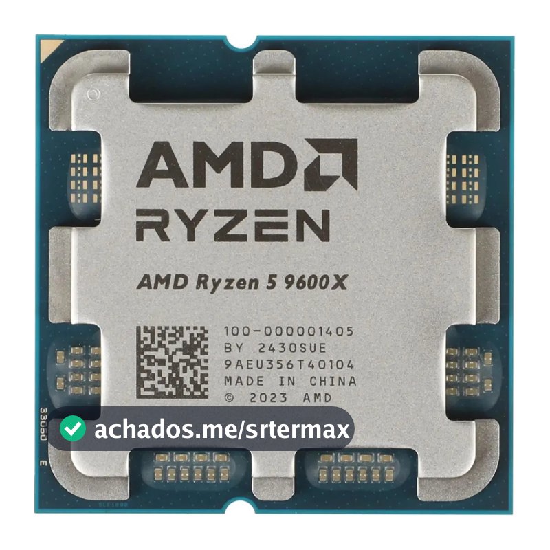 Processador AMD Ryzen 5 9600X, 3.9GHz (5.4GHz Turbo), 6-Cores 12-Threads, AM5 Novo (Sem Caixa ou Cooler)