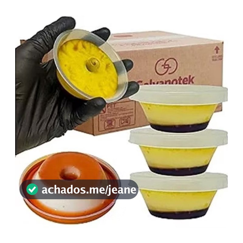 Forminha para Pudim G 367 de 150ml com tampa. Galvanotek