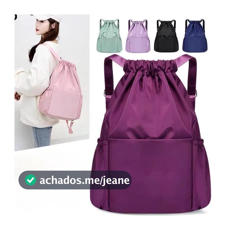 Bolsa Mochila Saco Modelo Liso Para Academia E Passeios Material Impermeável Resistente Unissex