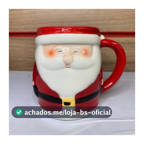 Copo Caneca De Natal Papai Noel Cerâmica 330ml