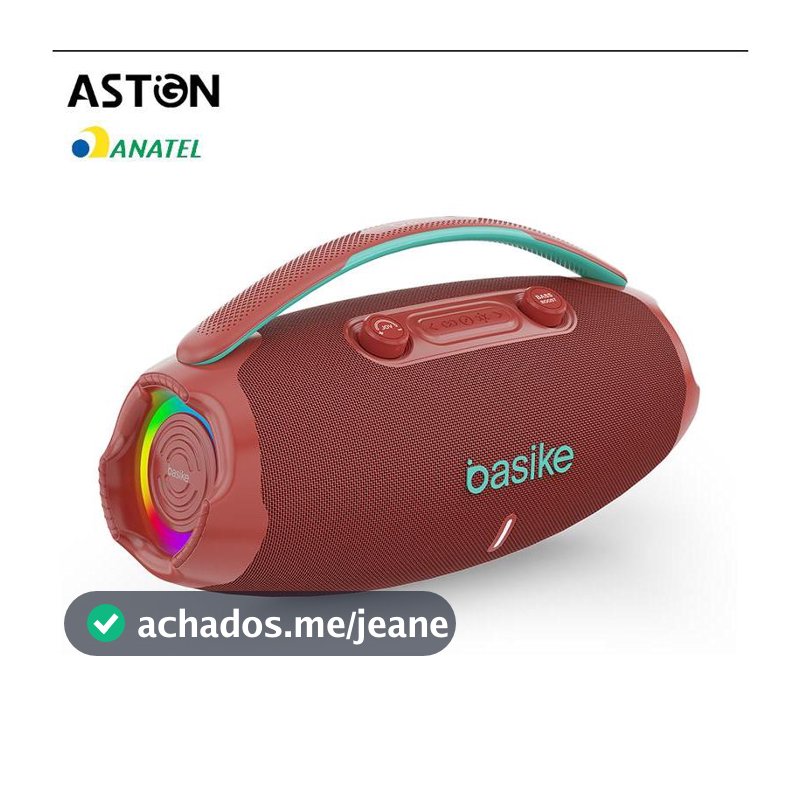 Astgn X Basike 80w Caixa De Som Portátil BluetoothSubwooferCom Rgb Pode carregar telefones celulares