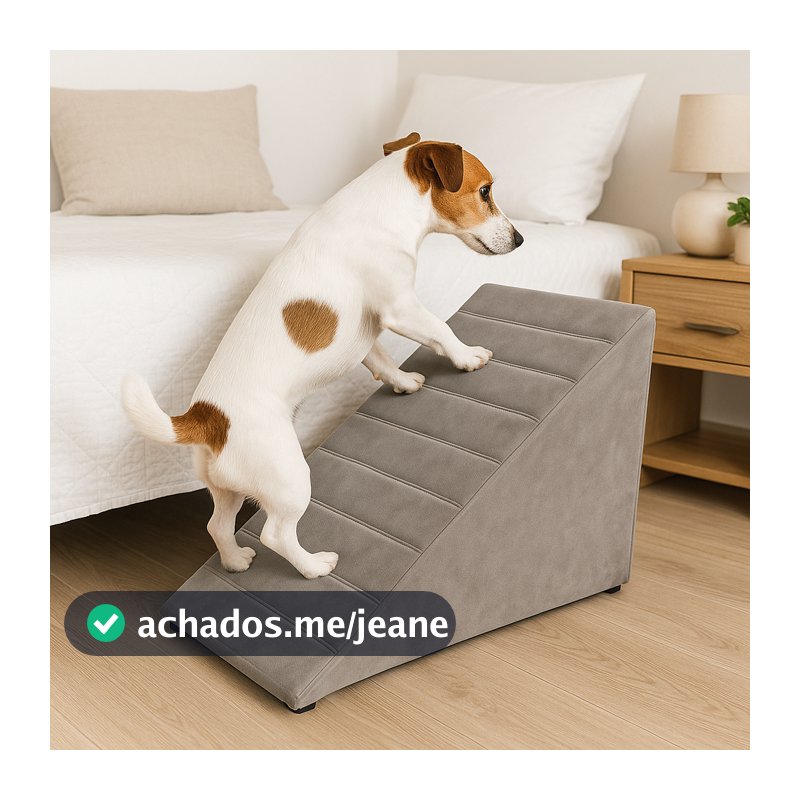 Rampa Pet Para Cachorro Gato Caminha Ração Linha Golden Tecido Suede 52 Cm De Altura - Sentta Furniture