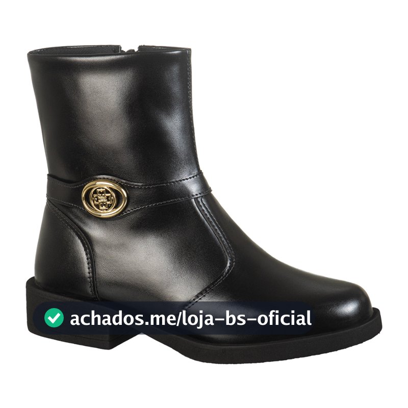 Bota Feminina Montaria Cano Curto Bico Arredondado Salto Grosso Baixo Detalhe Metal Arizona GiGiL