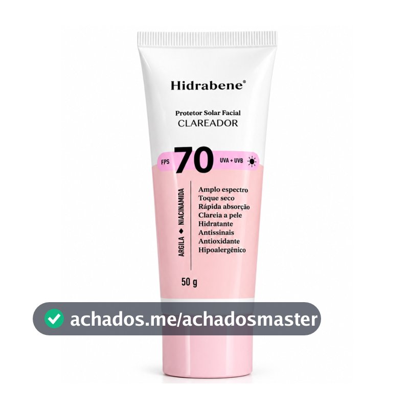 Hidrabene Protetor Solar Clareador Facial 70 FPS