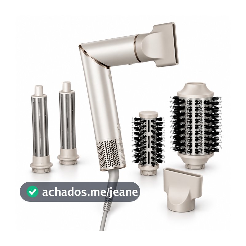 Secador Modelador de Cabelo Philco PSC3500 4 em 1 Dobrável Portátil com Escovas e Cacheadores 127V