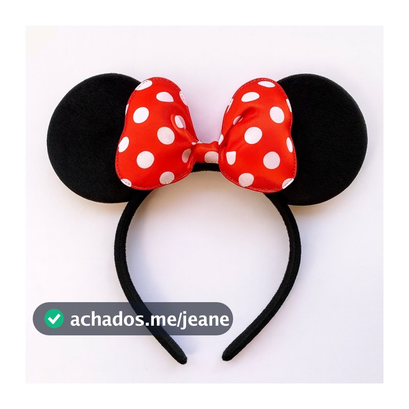 Tiarinha Minnier Blogueirinha Mundo Rosa Personalizadas E.V.A Laço Vermelho Meninas Tendências