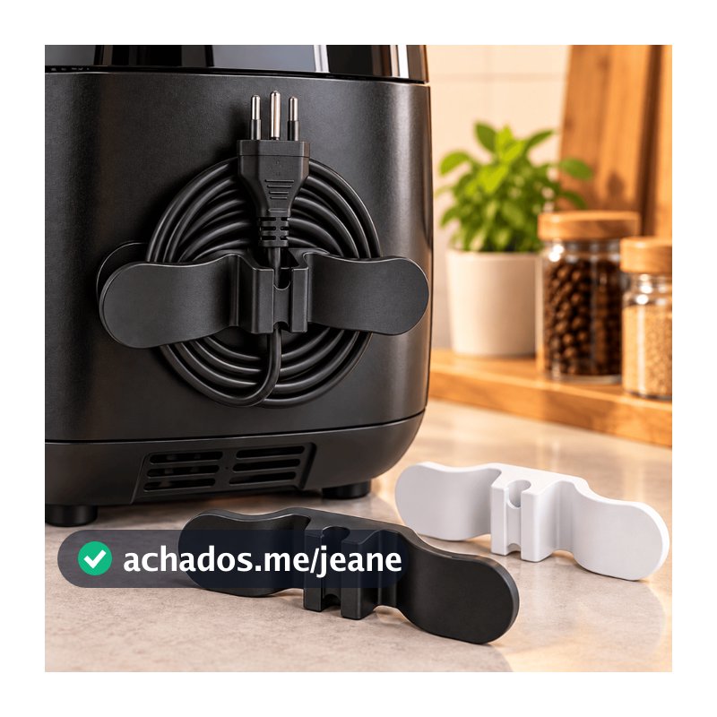 Organizador de Cabo para Eletrodomésticos Enrolador de Fio Air Fryer Cafeteira Liquidificador Panela Elétrica Batedeira