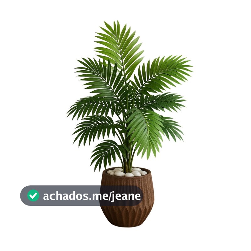 Planta Artificial Palmeira Com Vaso Origami Polietileno