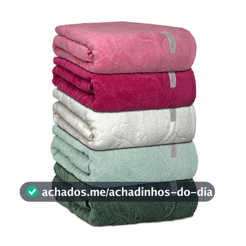 Jogo/Kit 5 Toalhas de Banho Amalfi Premium Fio Penteado 100% Algodão Grossa Macia Atlântica