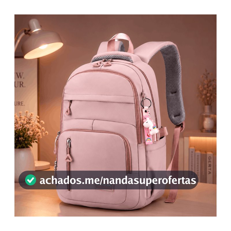 Mochila Feminina Impermeável Grande Escolar Faculdade Trabalho Viagem Reforçada Fashion Premium