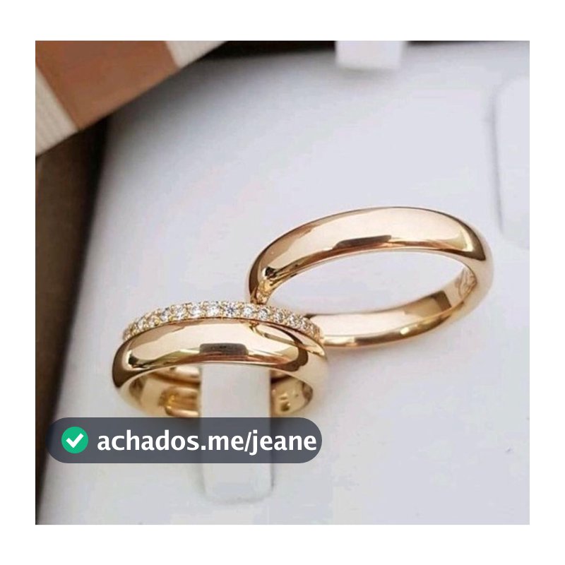 Par Aliança Moeda Antiga 4mm + Aparador De Aliança 1.5mm