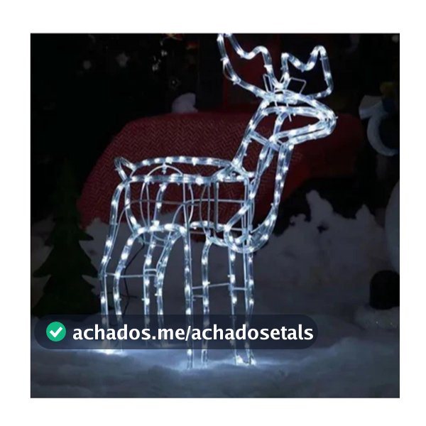 Rena Led Decoracao Natal Luzes Pisca Para Jardim 45Cm 110V