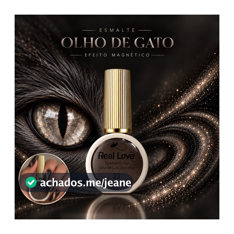 Kit 4 Esmalte Em Gel Magnético Refletivo Glitter Olho De Gato 10ml Real Love + Ímã Magnético