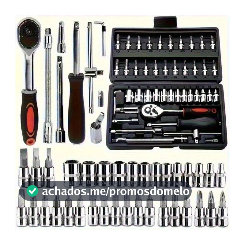 40 Peças / 46 Peças Jogo De Chave Catraca Caixa De Ferramentas para Reparo de Carros / Conjuntos de Chaves