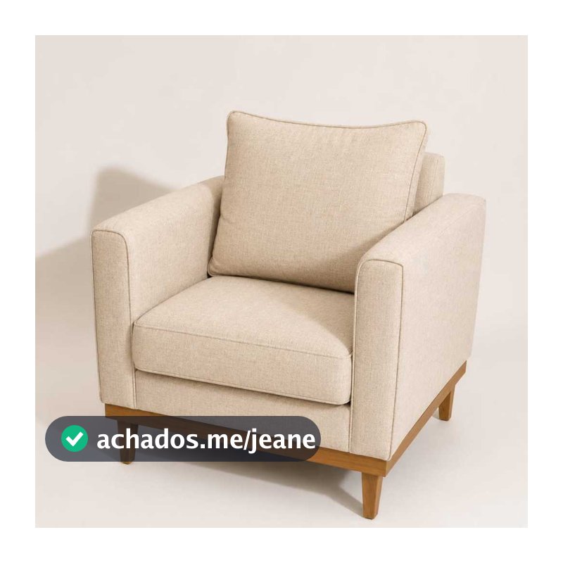 Poltrona Sofázinho Beny Linho Decorativo Reforçado Sala Quarto Recepção