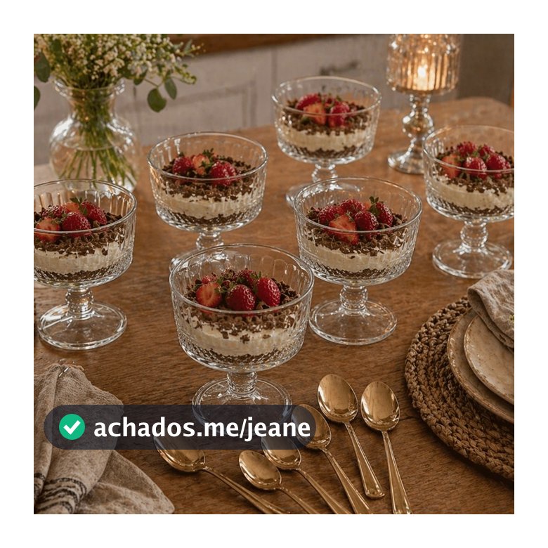 Jogo 6 Taças de Sobremesa 250ML - Dumiat