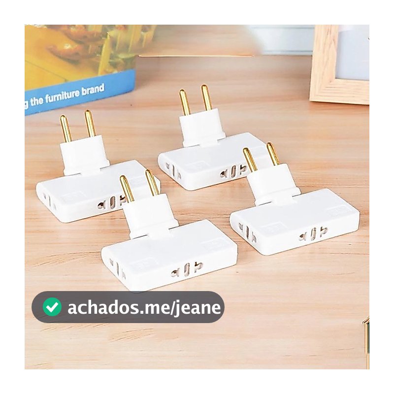Adaptador de extensão de plugue de alimentação 3 em 1 ajustável em 180 graus