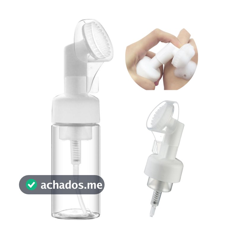 Frasco Pump Limpeza 100/120/150ml Espumador Com Escova De Silicone Para Limpeza Facial Skin Care