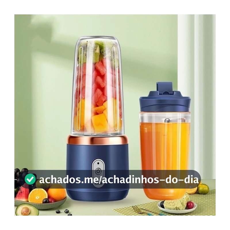 400ML 6 Lâminas Espremedor Elétrico Mini Liquidificador Portátil De Suco De Alimentos Misturador Leite