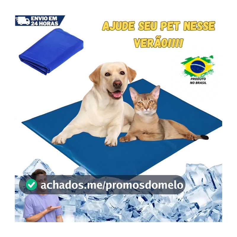 Tapete Gelado Refrescante Para Pet Cachorro Gato Grande 3040/4050/5065 Durável
