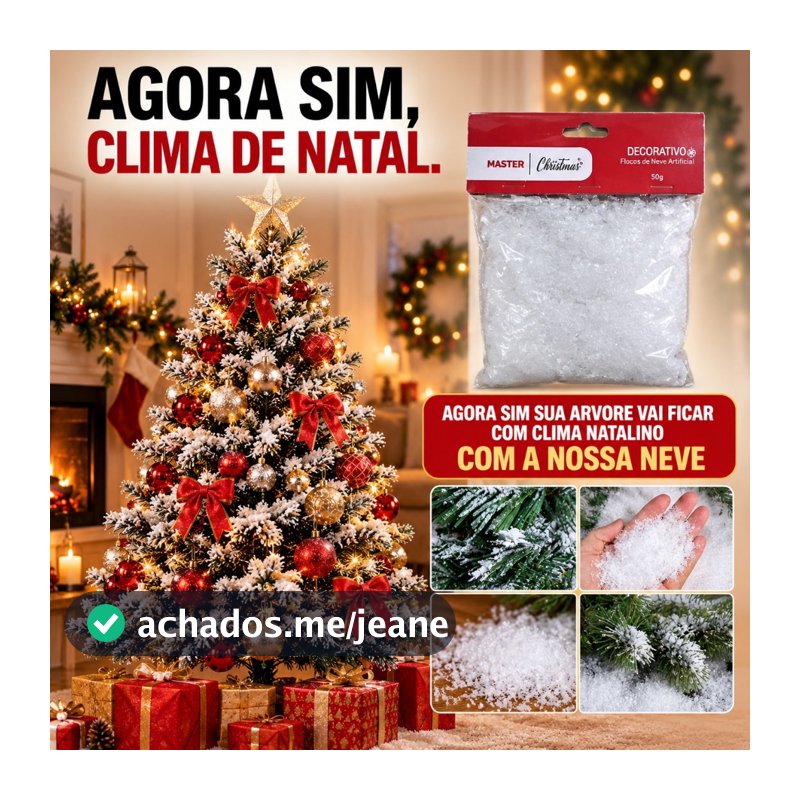 Floco De Neve Artificial Para Decoração De Arvore De Natal Papai Noel Decoraçao