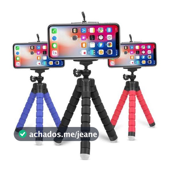 kit 2 Mini Triple Flexível Suporte Para Celular Câmera Selfie