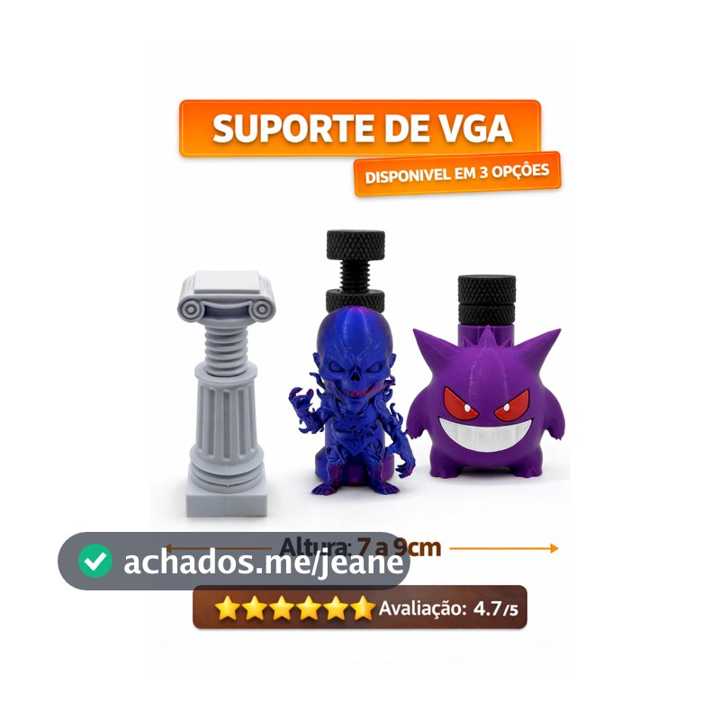 Suporte placa de vídeo ajustável | Gengar | Vecna | Fallout