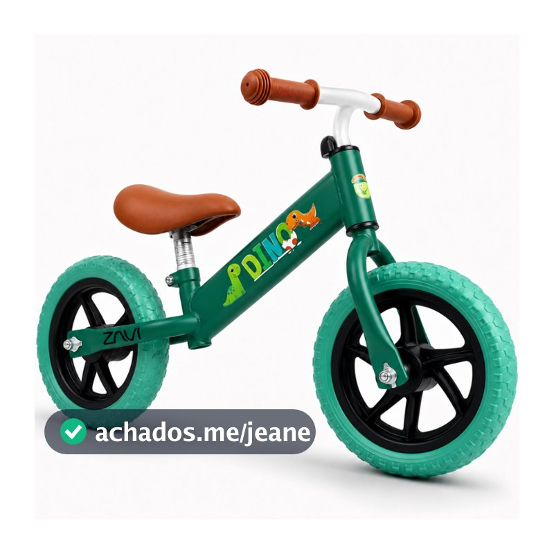 Bicicleta de Equilíbrio Infantil Sem Pedal Zavi Rodas EVA Ajustável Até 30kg A Partir de 1 Ano