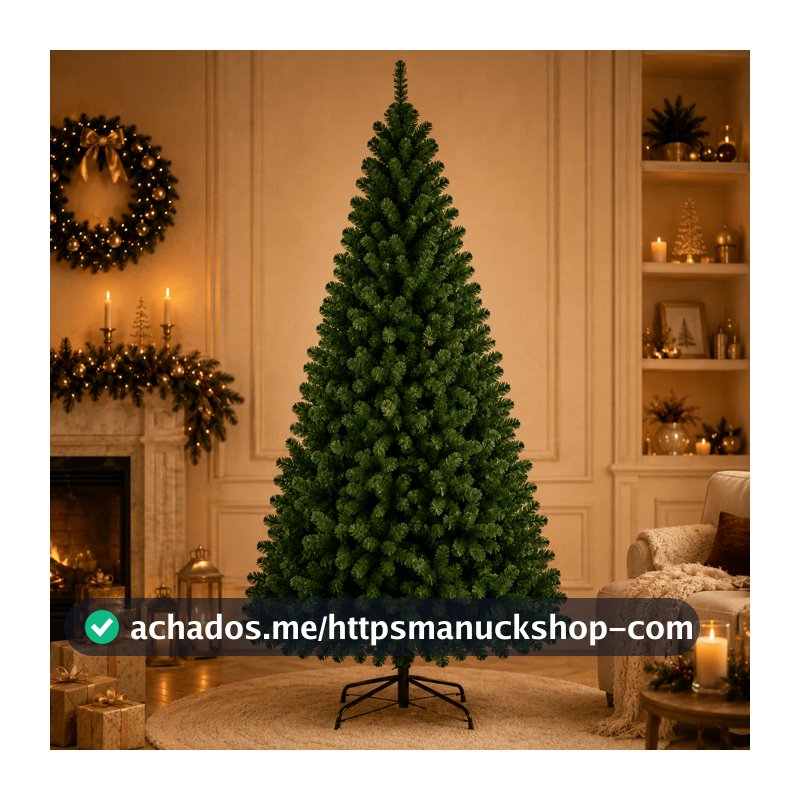 Árvore De Natal Pinheiro 210cm 600 Galhos Cheia Premium Verde