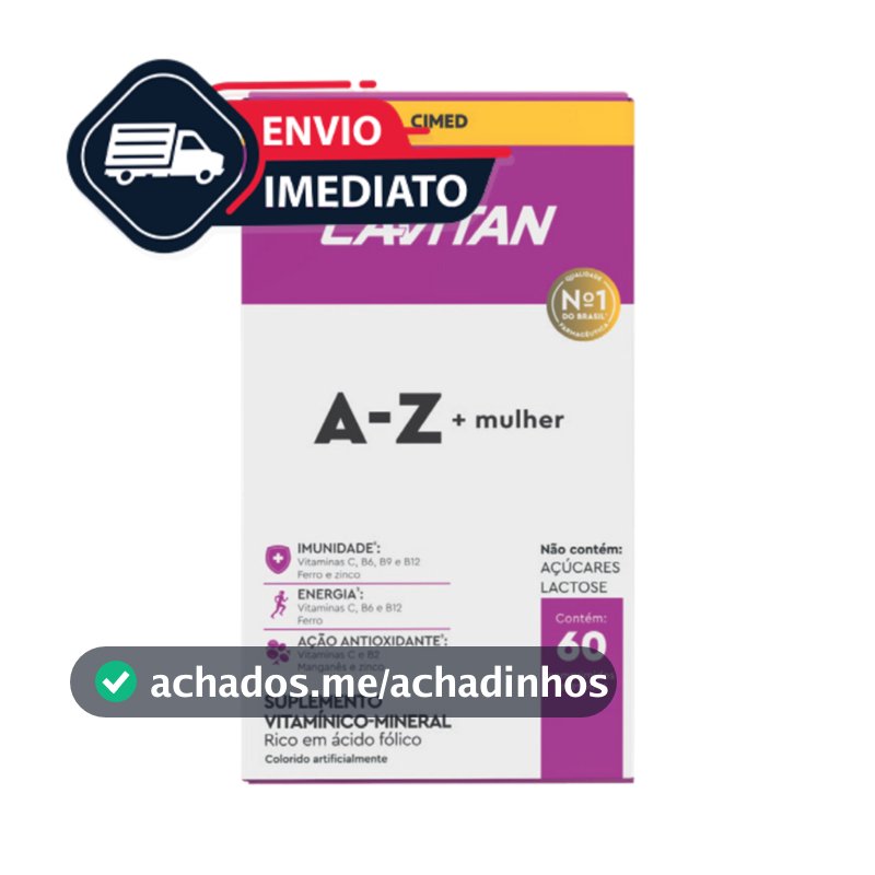 Multivitamínico A-z + Mulher 60 Comprimidos Revestidos Lavitan Suplemento Alimentar