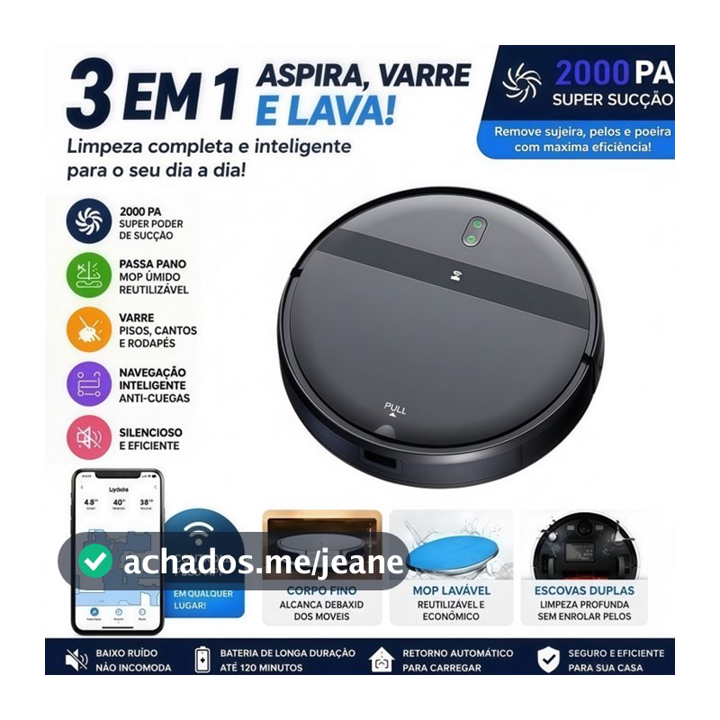 Robô Inteligente Aspirador de Pó Automático Ideal para Casa com Sensores Anti queda ,carregador contato ,Rodas de borrac