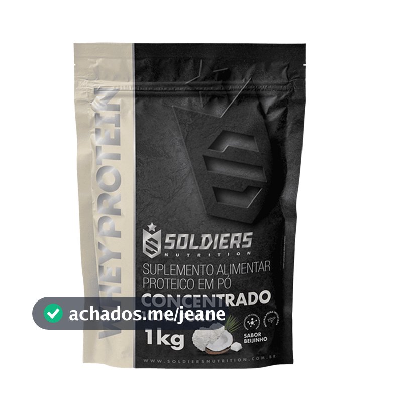 Whey Protein Concentrado 1kg 100% Importado Soldiers Nutrition Suplemento Proteína Muscular