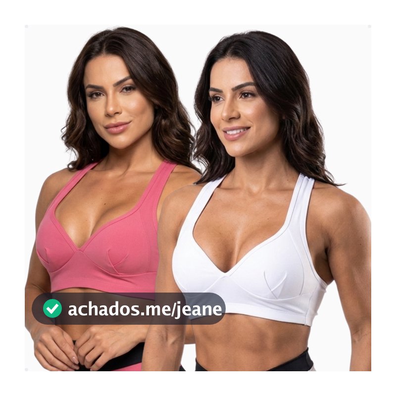Kit 2 Tops Nadador Com Bojo Fitness Sutiãs Esportivos Roupas De Academia Feminino