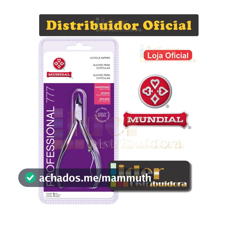 Alicate 777 Mundial Profissional de Inox para Cutícula Manicure