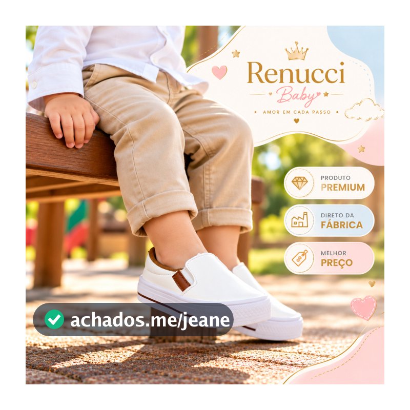 Tênis Baby Slip On Menino e Menina Calce Fácil Confortável Casual