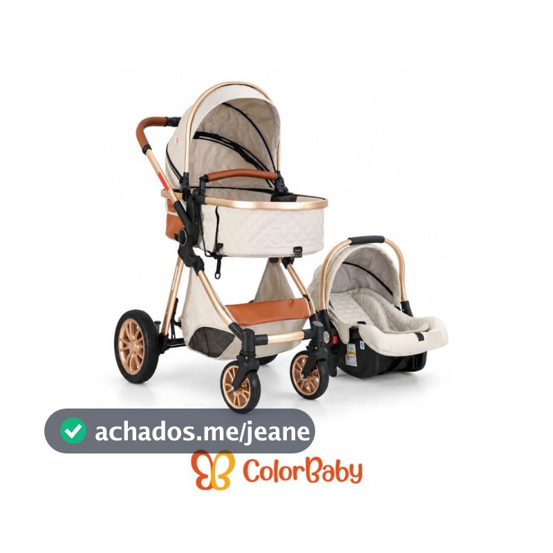 Carrinho de Bebê Travel System 3 em 1 - Bebê Conforto, Moisés e Passeio - Modelo Advance - ColorBaby