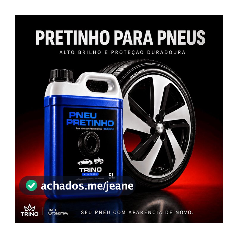 Pretinho para Pneu Concentrado Brilho Molhado Baba de Camelo Brilha Pneu Pretinho Carros Moto